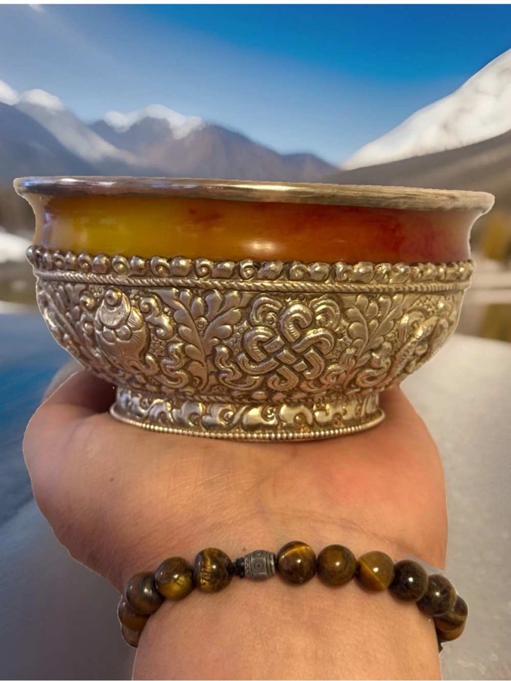 Hand Carved Traditional Tibetan Auspicious Animal & Floral Pattern Tea Cup,Bowl